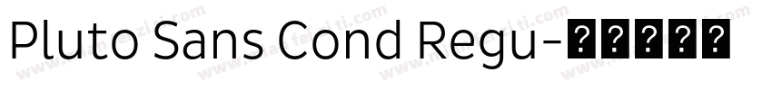 Pluto Sans Cond Regu字体转换